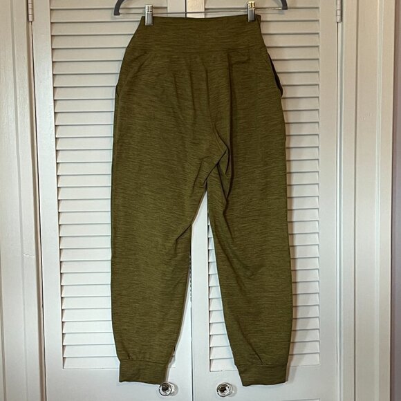 JoyLab women’s mid-rise cozy space dye jogger pants army green XS 7/8 length - Picture 7 of 10